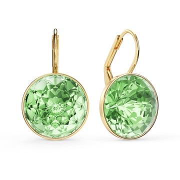 Bella Earrings 10 Carat Drop Earrings Peridot Crystals Gold Plated