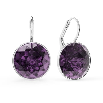 Bella Earrings 10 Carat Drop Earrings Iris Crystals Rhodium Plated