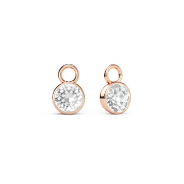 Bella 1 Carat Mix Charms with Clear Swarovski Crystals Rose Gold Plated