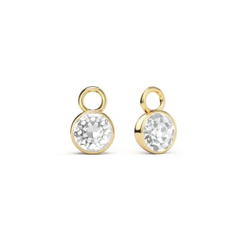 Bella 1 Carat Mix Charms with Clear Swarovski Crystals Gold Plated