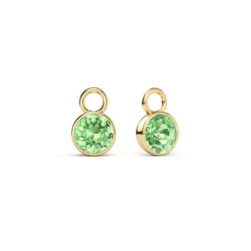 Bella 1 Carat Mix Charms with Peridot Swarovski Crystals Gold Plated