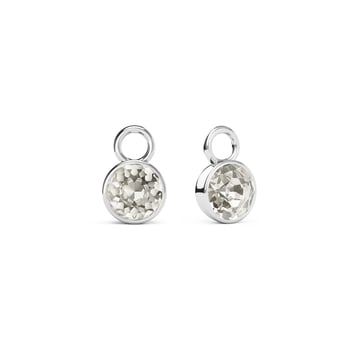 Bella 1 Carat Mix Charms with Crystal Silver Shade Swarovski Crystals Rhodium Plated