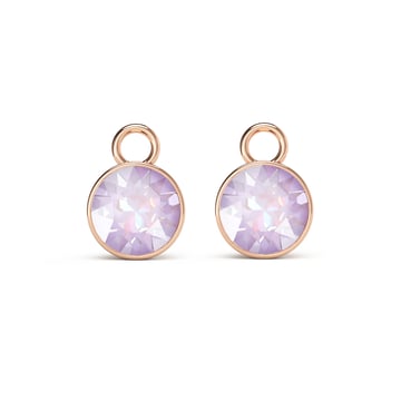 Bella 2 Carat Mix Charms with Crystal Lavender DeLite Swarovski Crystals Rose Gold Plated
