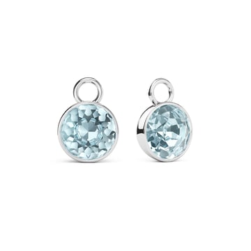 Bella 2 Carat Mix Charms with Light Azore Swarovski Crystals Rhodium Plated