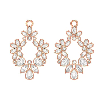 Charlotte Floral Drop Mix Charms Clear Rose Gold Plated