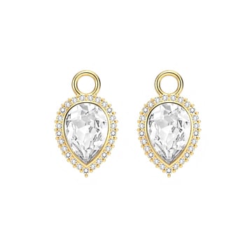 Angelic Pear Drop Mix Charms Clear Gold Plated