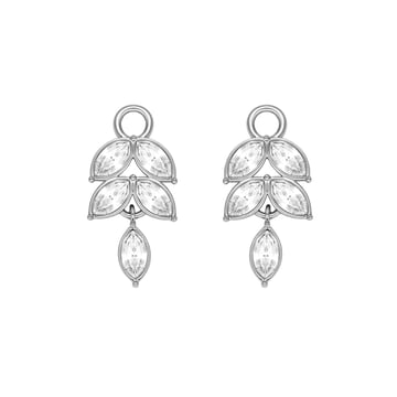 Nora Drop Mix Charms Clear Rhodium Plated