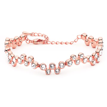 Fidelity Bracelet with Clear Swarovski Crystals Rose Gold Plated