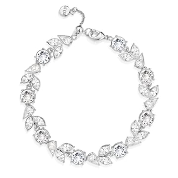Irene Bracelet with Clear Swarovski Crystals Rhodium Plated
