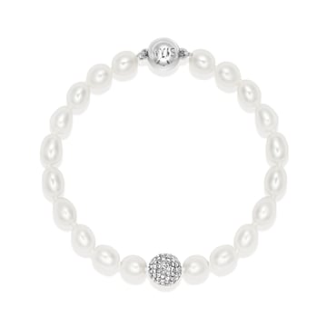 Serenity Freshwater Pearl Bracelet White Freshwater Pearl Rhodium Plated