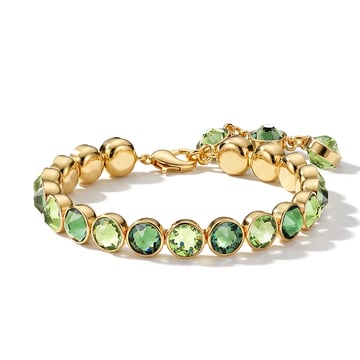Signature Tennis Bracelet Peridot and Erinite Gold Plated