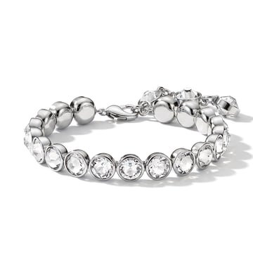 Signature Tennis Bracelet Clear Rhodium Plated