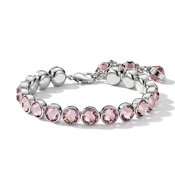 Signature Tennis Bracelet Light Amethyst Rhodium Plated