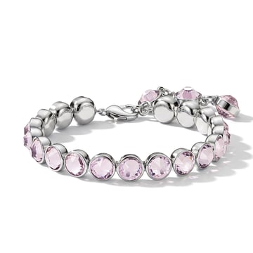 Signature Tennis Bracelet Violet Rhodium Plated