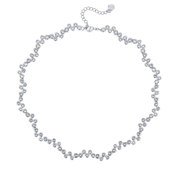 Fidelity Necklace with Clear Swarovski Crystals Bridal
