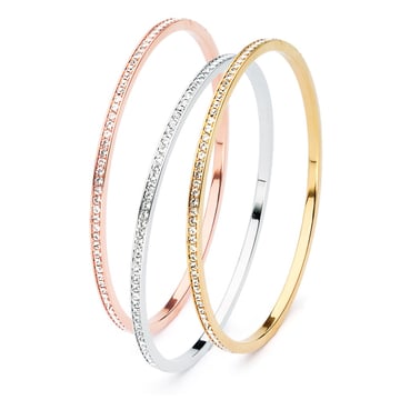 Magic Bangle Jewellery Set with Austrian Crystals
