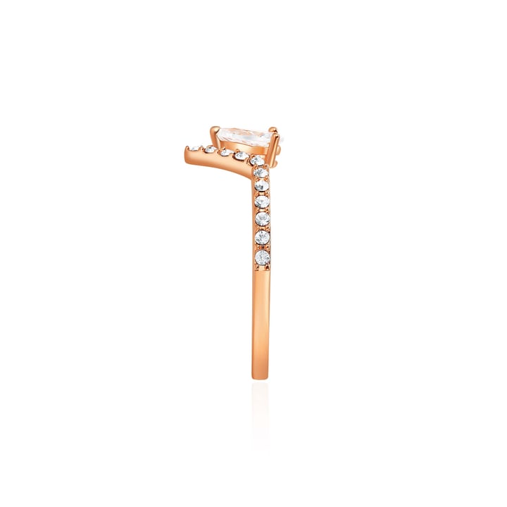 Vika Ring with Clear Swarovski Crystals Rose Gold Plated