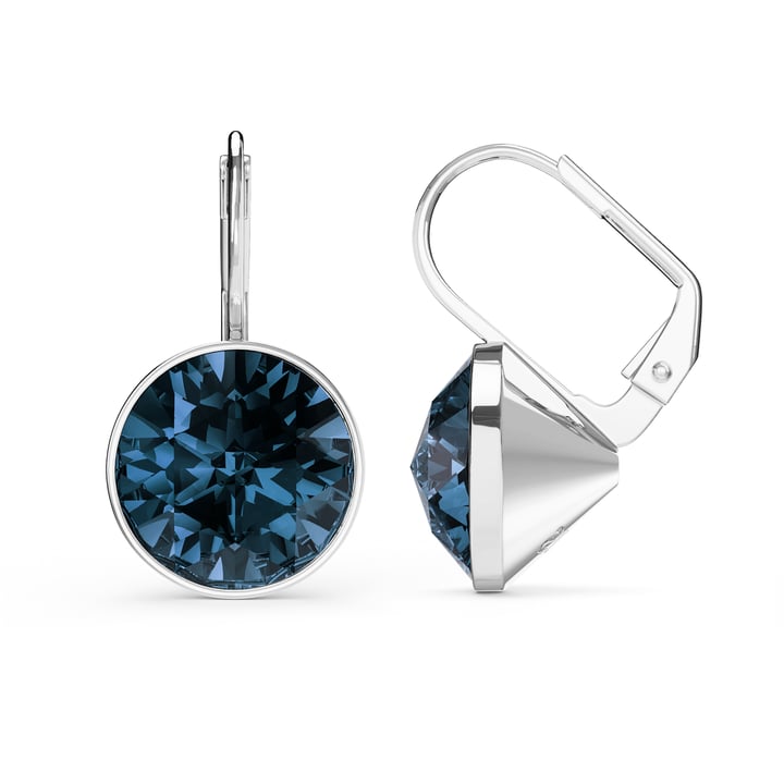 Bella Earrings 6 Carat Drop Earrings Montana Crystals Rhodium Plated