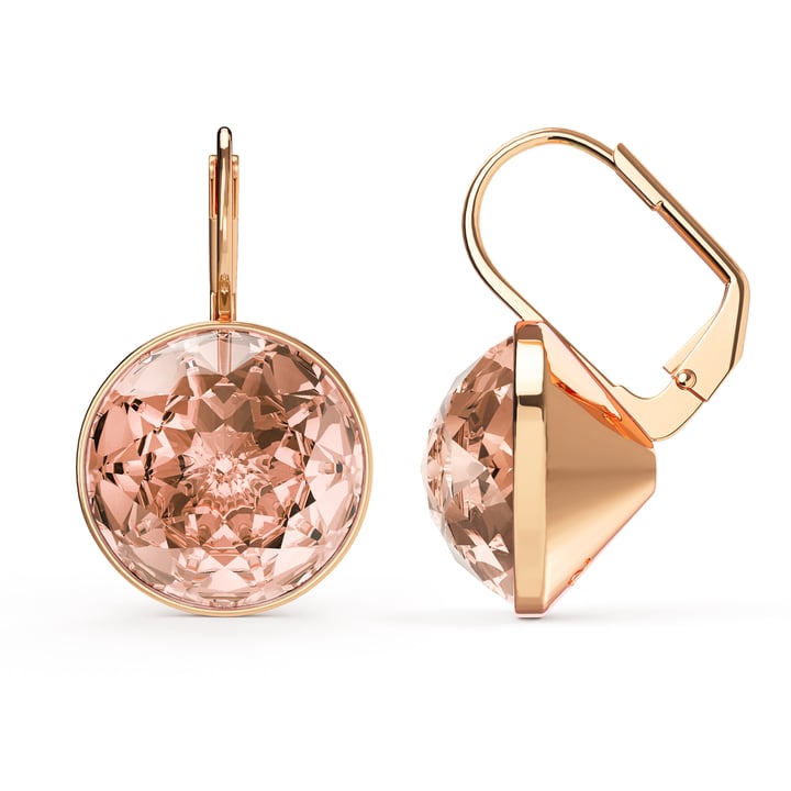 Bella Earrings 10 Carat Drop Earrings Vintage Rose Crystals Rose Gold Plated