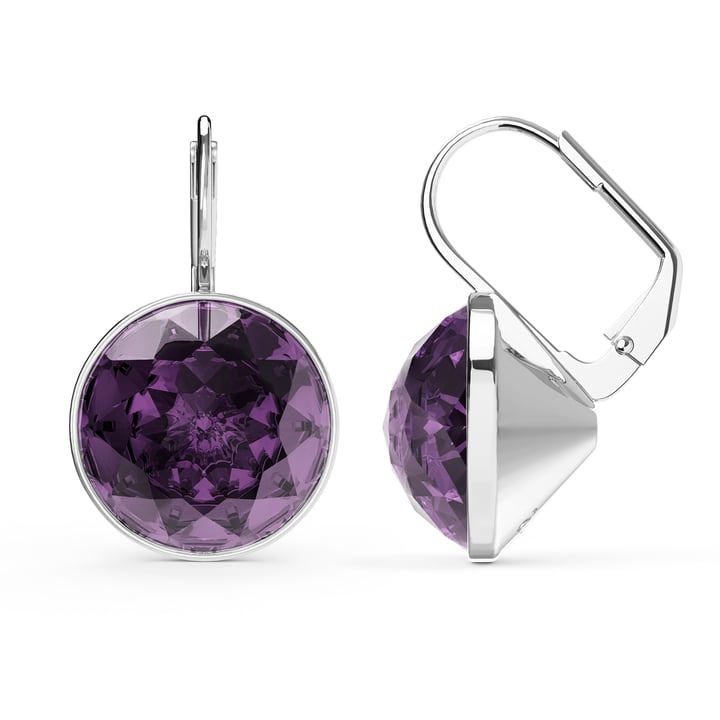 Bella Earrings 10 Carat Drop Earrings Iris Crystals Rhodium Plated