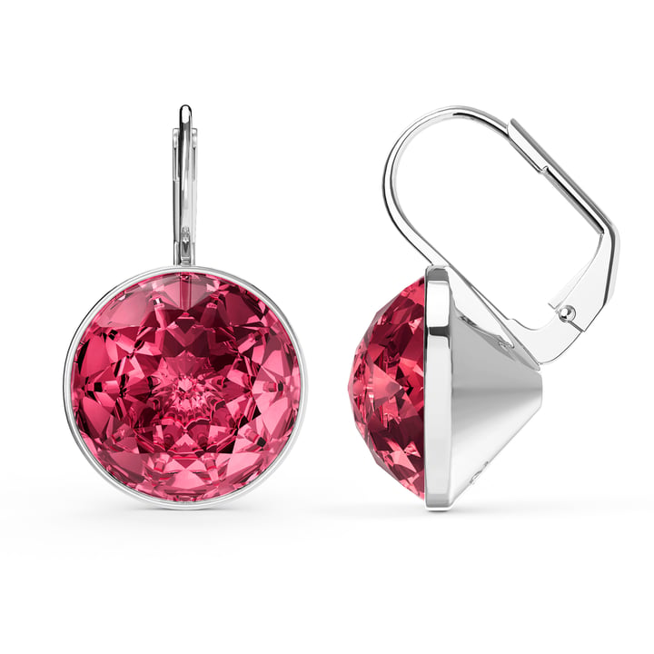 Bella Earrings 10 Carat Drop Earrings Rose Crystals Rhodium Plated