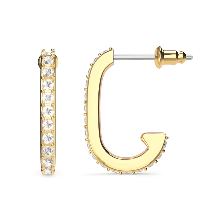 Eternity Mix Carrier Earrings 19mm Clear Gold Plated