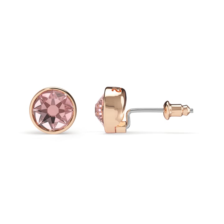 Mix Stud Carrier Earrings Vintage Rose Crystals Rose Gold Plated