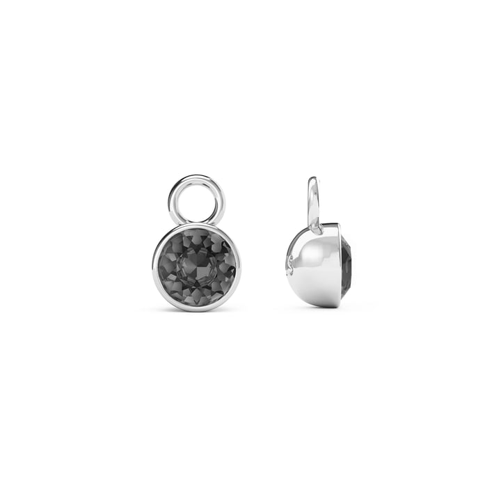 Bella 1 Carat Mix Charms with Crystal Silver Night Swarovski Crystals Rhodium Plated