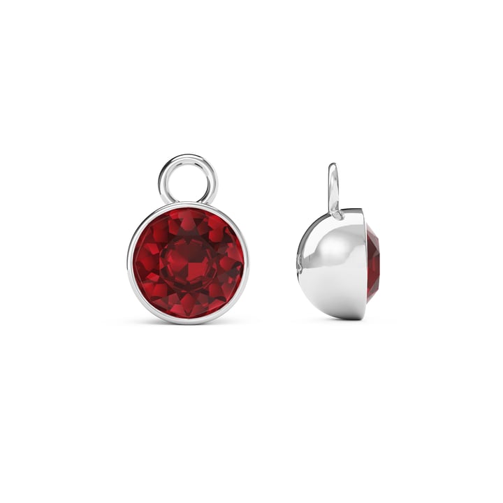 Bella 2 Carat Mix Charms with Ruby Swarovski Crystals Rhodium Plated