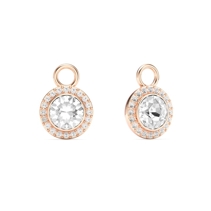 Angelic Circle Mix Charms Clear Crystals Rose Gold Plated