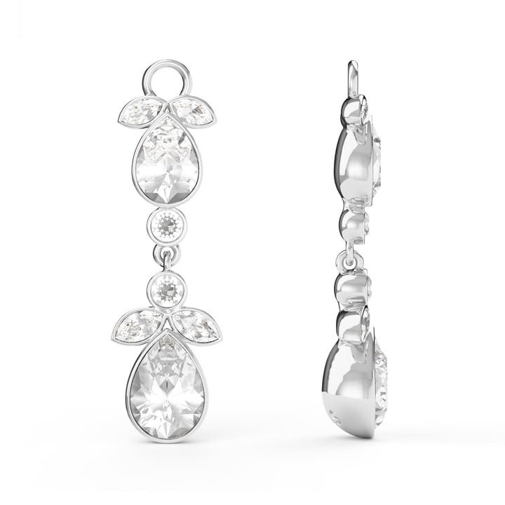 Odolette Drop Mix Charms Clear Rhodium Plated