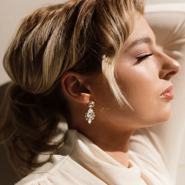 Valentina Drop Mix Charms Clear Rhodium Plated
