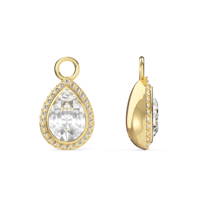 Angelic Teardrop Drop Mix Charms Clear Gold Plated