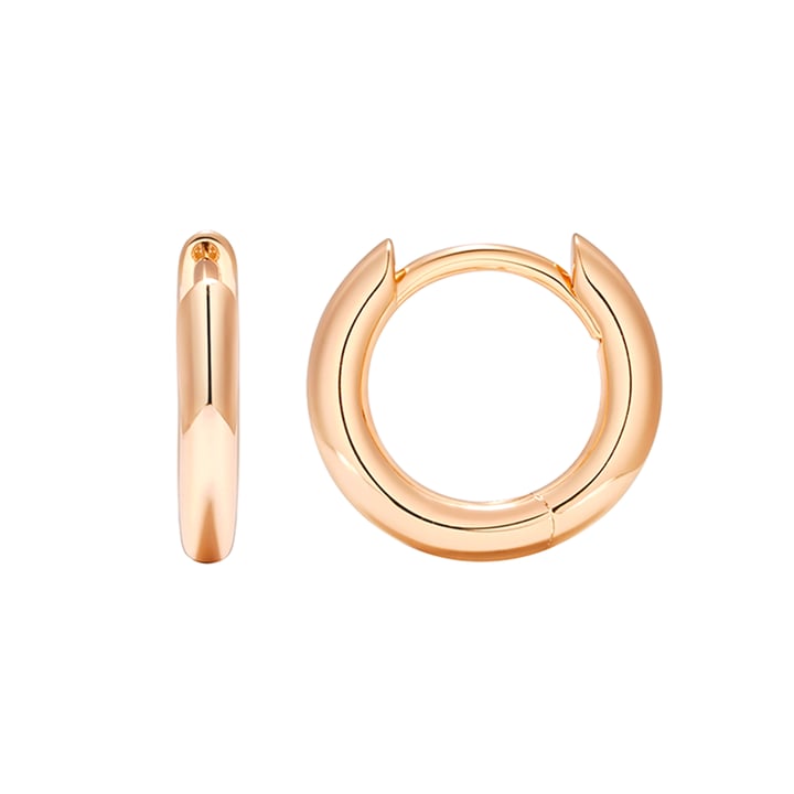 Minimal Mix Hoop Carrier Earrings in Sterling Silver Clear Rose Gold Plated