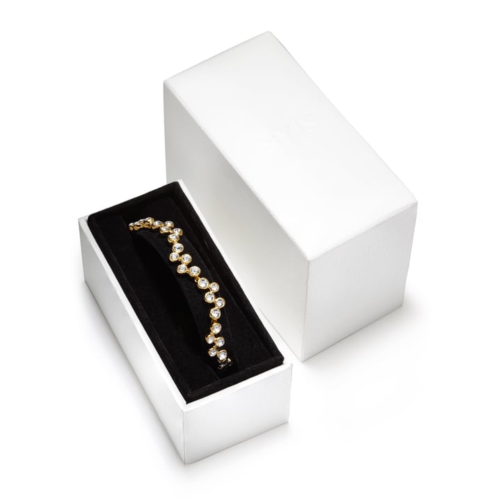 Fidelity Bracelet with Golden Silk Swarovski Crystals Gold Plated