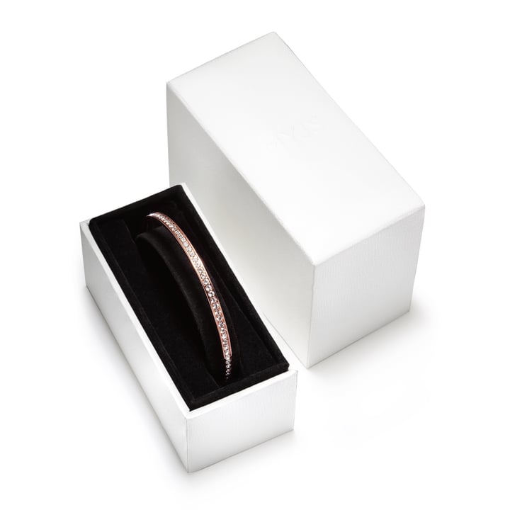 MYJS Trinity Magic Bangle with Clear Crystals Rose Gold Plated