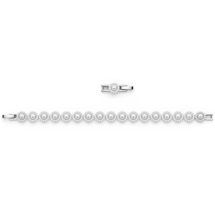 Angelic Tennis Bracelet Clear Crystal Rhodium Plated