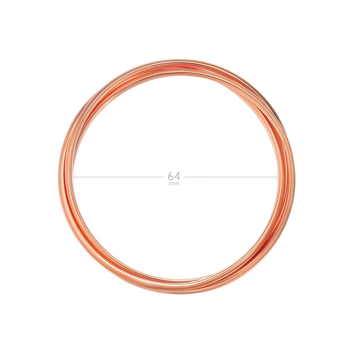 Trinity Interlocking Bangles Bridal Rose Gold Plated