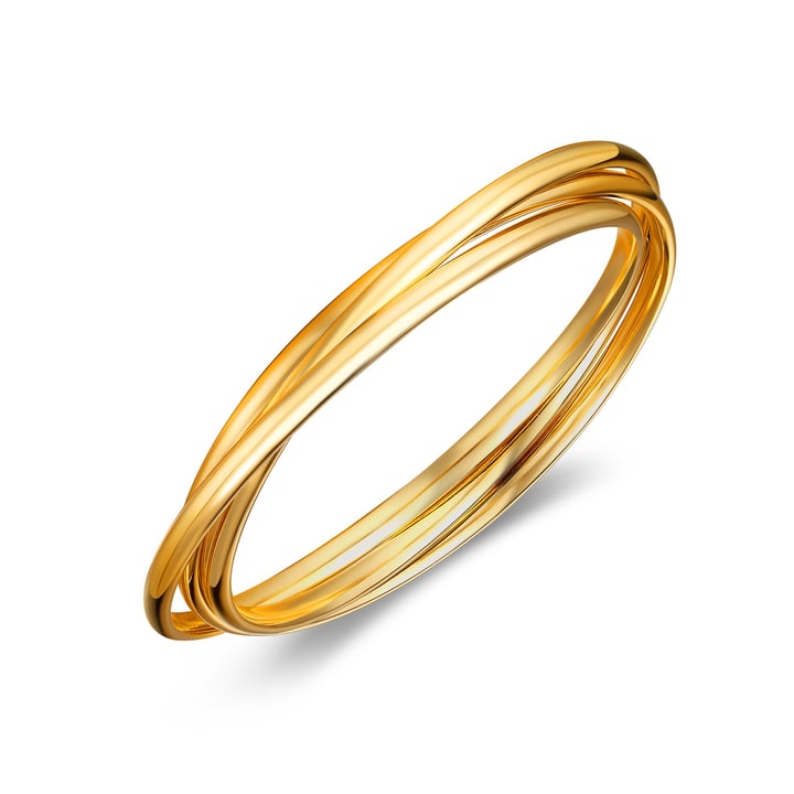 Trinity Interlocking Bangles Bridal Gold Plated