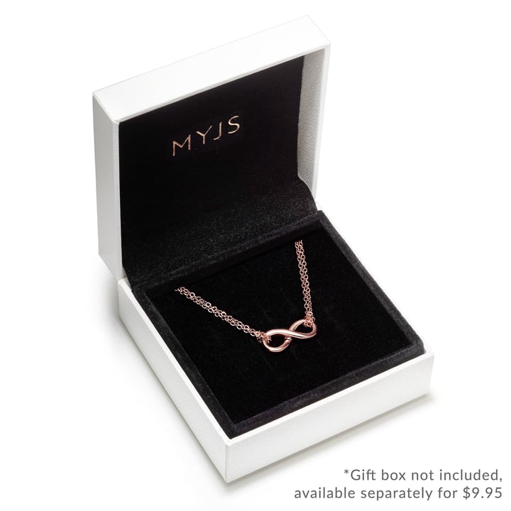 Double Chain Infinity Necklace Rose Gold Plated
