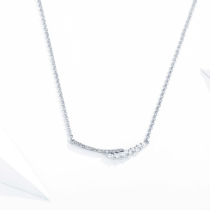 Laeta Cesar Necklace with Clear Swarovski Crystals