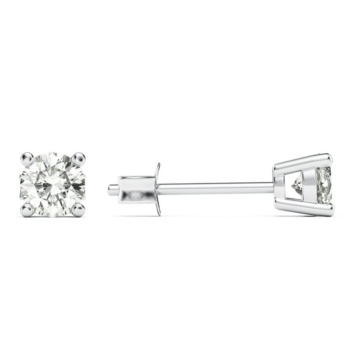 0.6 Carat DE VS+ IGI Certified Lab Grown Diamond Stud Earrings Sterling Silver