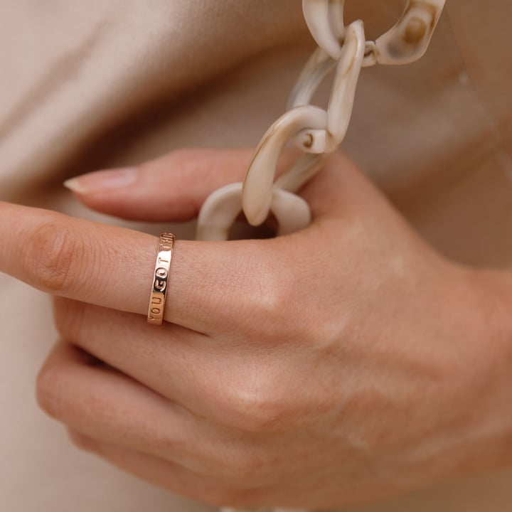 Personalised Family Engraved Ring in Sterling Silver
