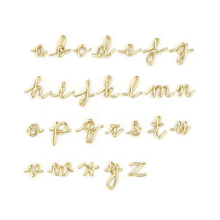 Calligraphy Initial Name Personalised Earrings in Sterling Silver