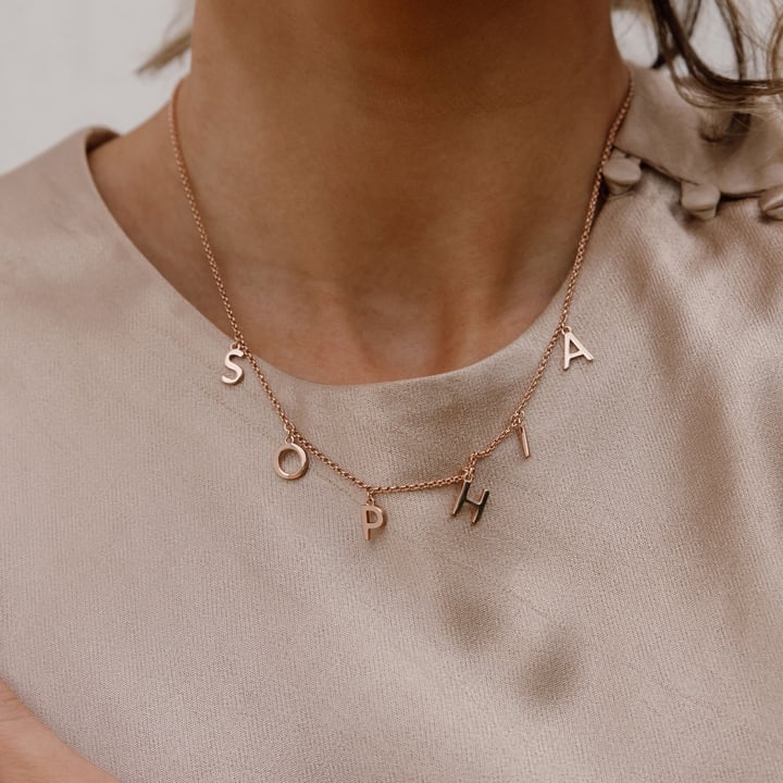 Personalised Lacuna Name Necklace in Sterling Silver