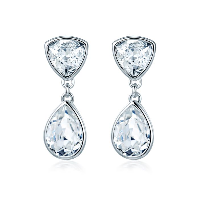 Effusion Pierced Earrings with Swarovski Crystals WGP MYJS Bridal