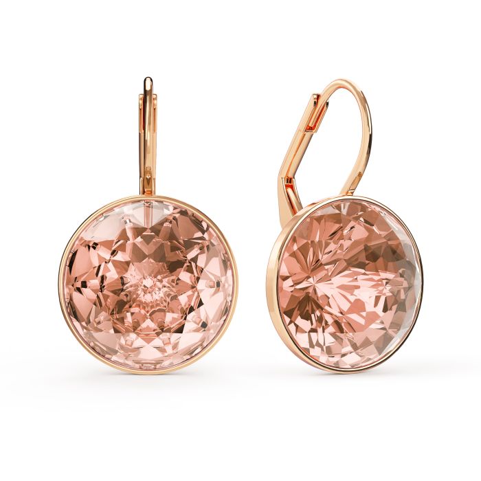 Bella Earrings 10 Carat Drop Earrings Vintage Rose Crystals Rose Gold Plated