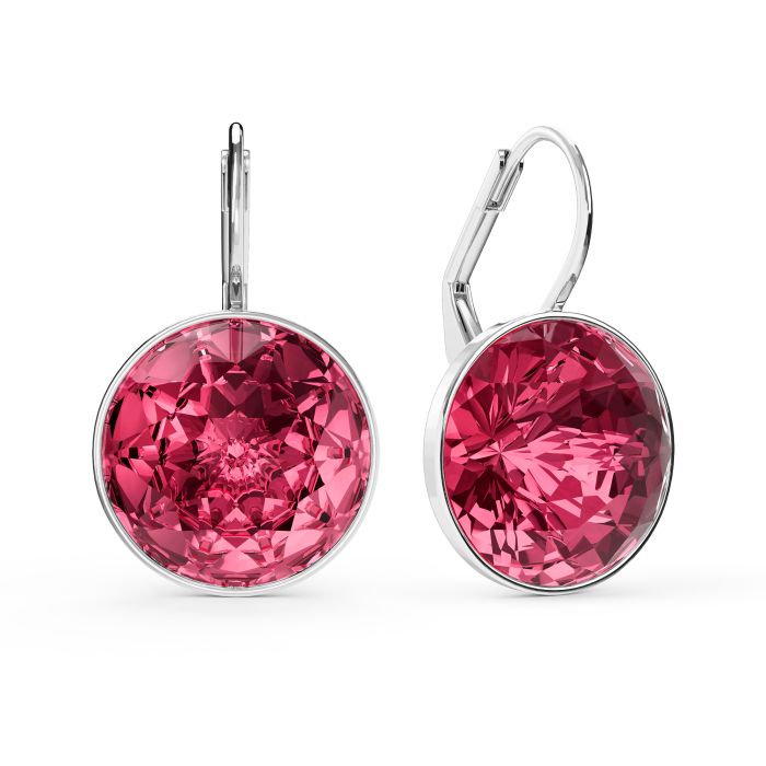 Bella Earrings 10 Carat Drop Earrings Rose Crystals Rhodium Plated