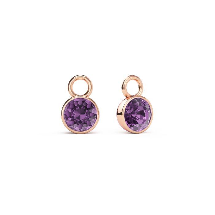Bella 1 Carat Mix Charms with Iris Swarovski Crystals Rose Gold Plated