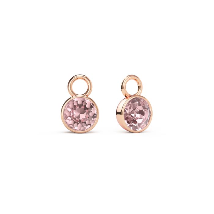 Bella 1 Carat Mix Charms with Vintage Rose Swarovski Crystals Rose Gold Plated